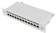 PATCH PANEL 12x 10'' 1U CAT.6 FTP sivý LANBERG